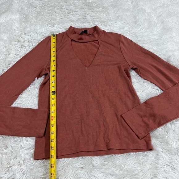 Wilfred Free Long Sleeve Keyhole Choker Neck Woman’s Top Size M - Picture 5 of 10